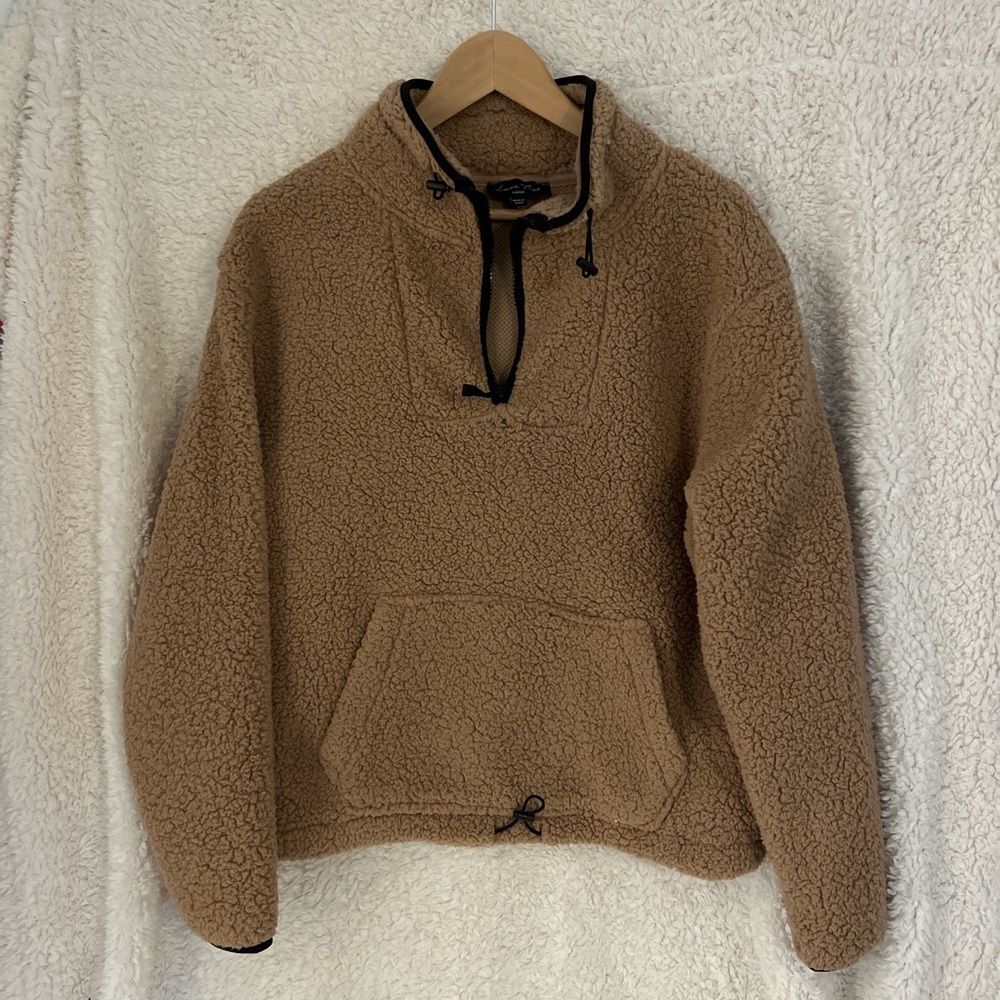 Camel color quarter zip fleece